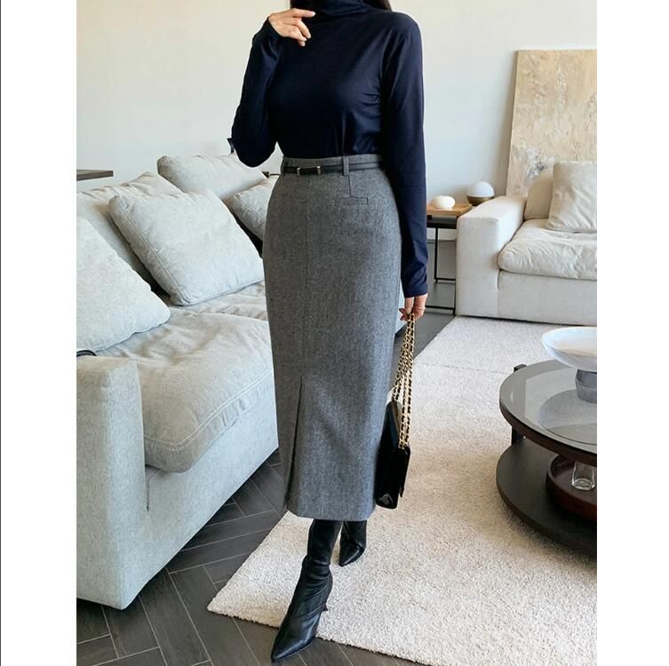 ナロースカート スリットスカート