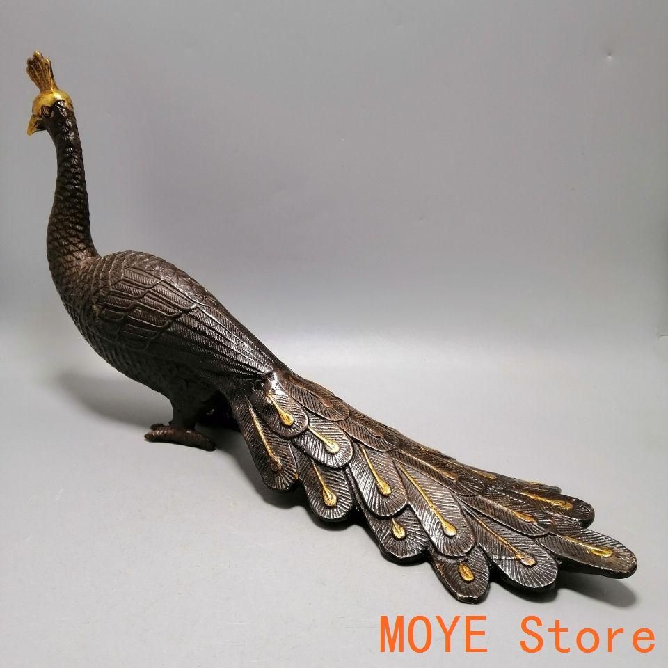 銅器 孔雀 装飾品 工芸品 置物 銅器 孔雀 装飾品 工芸品 置物 - メルカリ