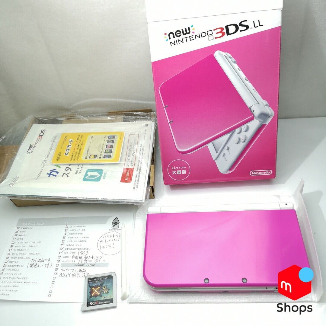 New 3DS LL ピンク 中古品 + 充電器 - メルカリ