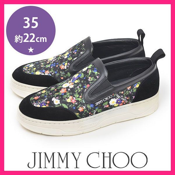 JIMMY CHOO ジミーチュウ スリッポン スニーカー 花柄ありがとう