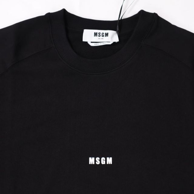 MSGM エムエスジーエム ミニロゴ スウェットシャツ トレーナー Black 