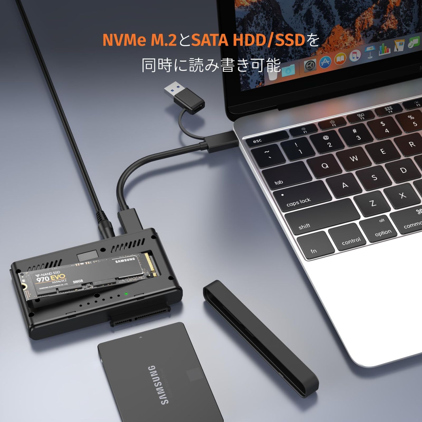 10Gbps高速データ転送 Gen2 Mキー B Mキー クローン 3.2 USB Type-C 2.5 3.5インチ スタンド クローン SATA対応 HDD SSD両対応 SATA と HDDデータコピー M.2 NVMe オフラインクローン CHRISTIANNAURATH_COM_BR