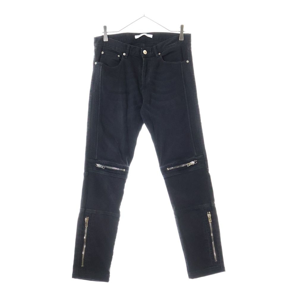 givenchy ジバンシー GIVENCHY (ジバンシィ) ZIPPER BIKER BLACK JEANS ジッパー