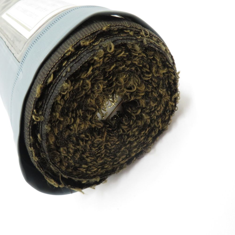 反物 アンサンブル 紬 正絹 本場村山大島紬 青×黒 四角デザイン柄 未