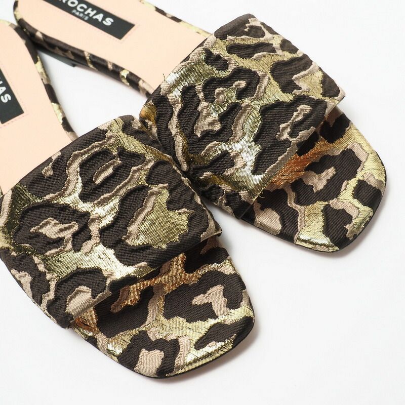 □未使用品□ROCHAS ロシャス レオパード フラットサンダル 靴 サイズ 