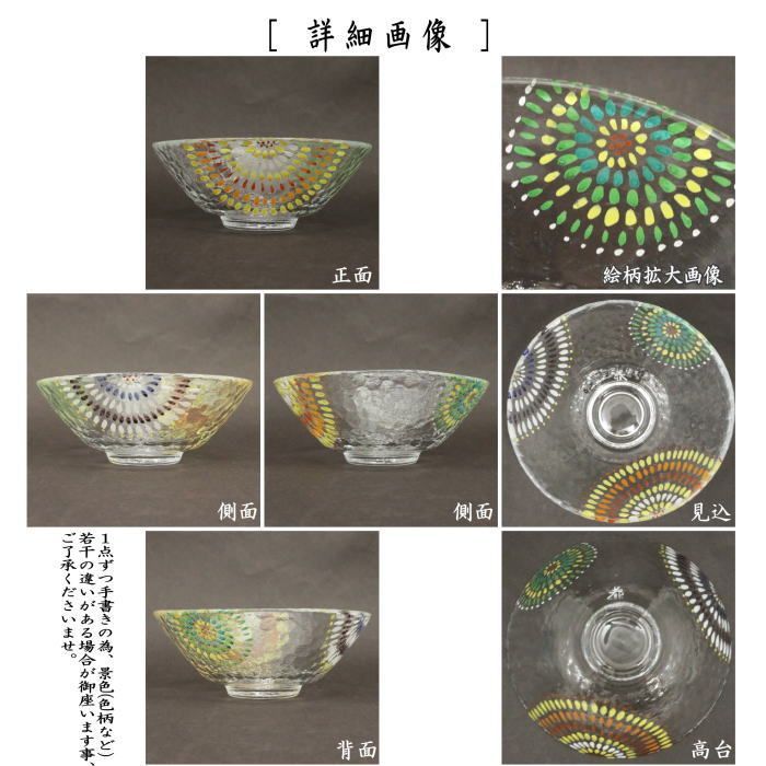 茶道具 / 茶碗】耐熱ｶﾞﾗｽ平茶碗 たまや〜 今岡都 作 (化粧箱) 〇