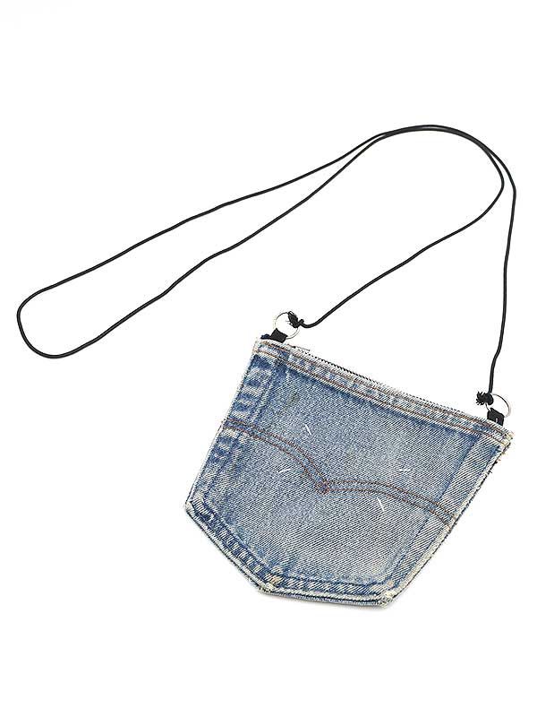 Maison Martin Margiela メゾン マルタン マルジェラ 1999SS 初期 アーティザナル DENIM POCKET NECK  STRAP デニムポーチバッグ ブルー サイズ：表記なし - メルカリ