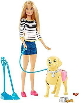 【中古】(未使用･未開封品)バービー人形Barbie Girls Walk and Potty Pup with Blonde Doll [並行輸入品]
