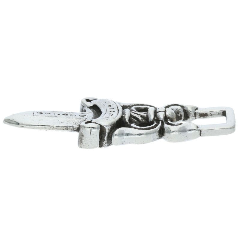 クロムハーツ ダガーチャーム シルバーネックレストップ メンズ CHROME HEARTS クロムハーツ #5DAGGER ZIP1 #5ダガーチャーム
