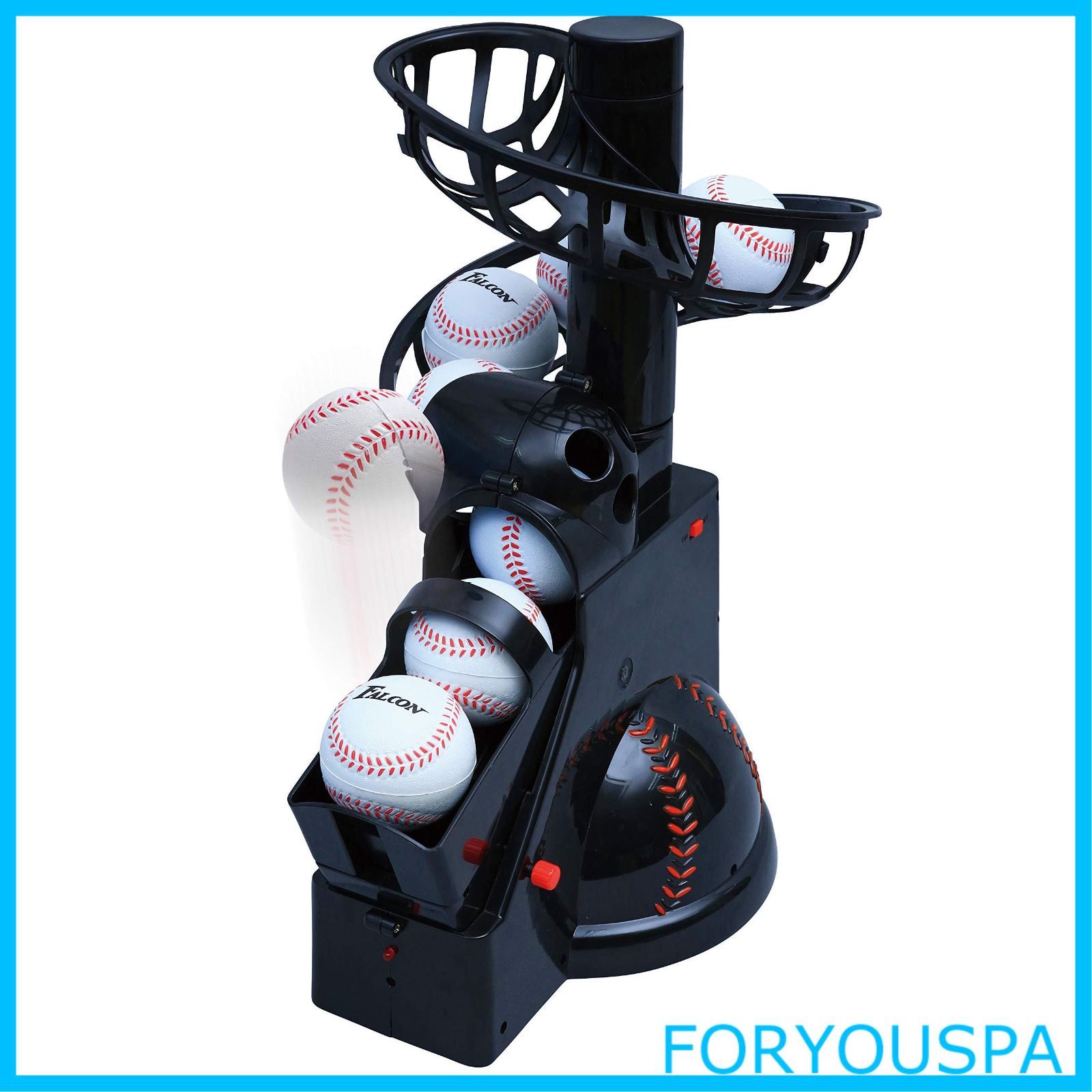 【新着商品】サクライ貿易 FALCON(ファルコン) 野球 トスマシーン ピッチングマシン バッティングマシーン 前からトスマシン FTS-100N21 ブラック