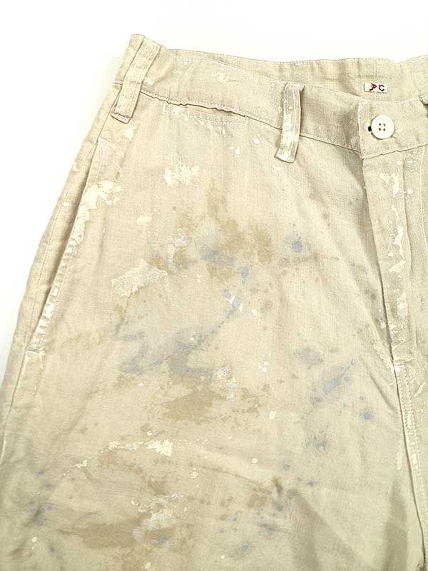 VINTAGE LINEN CHEVAL PANTS W/SILVER CHARM｜Porter Classic（ポータークラシック）