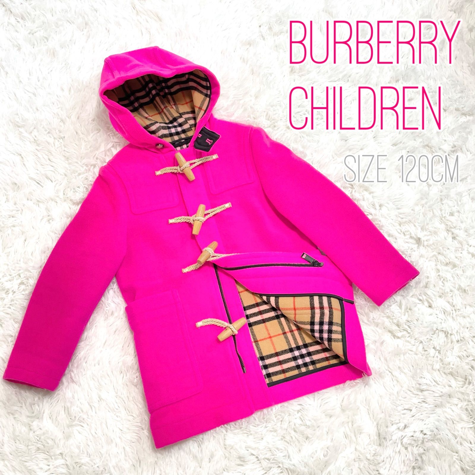 Burberryバーバリー キッズ ダッフルコート ネイビー 6歳 116