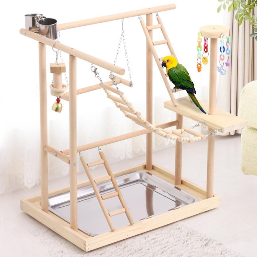 鳥 木製スタンド付き 約60cm