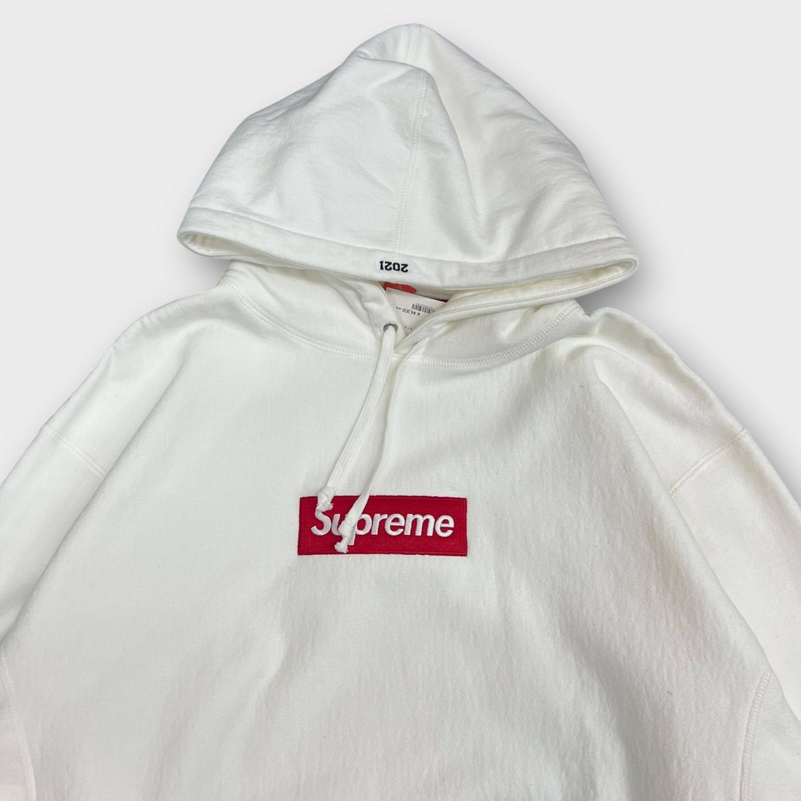 Supreme Box Logo Hooded Sweatshirt 21FW White XL ボックスロゴ 