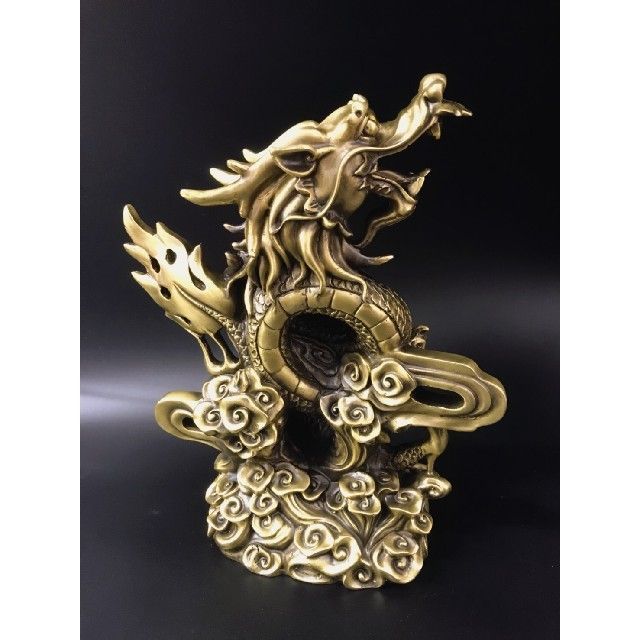 昇龍 銅製 置物 開運厄除 祈願成就 ドラゴン 置物 風水 アイテム 龍 竜