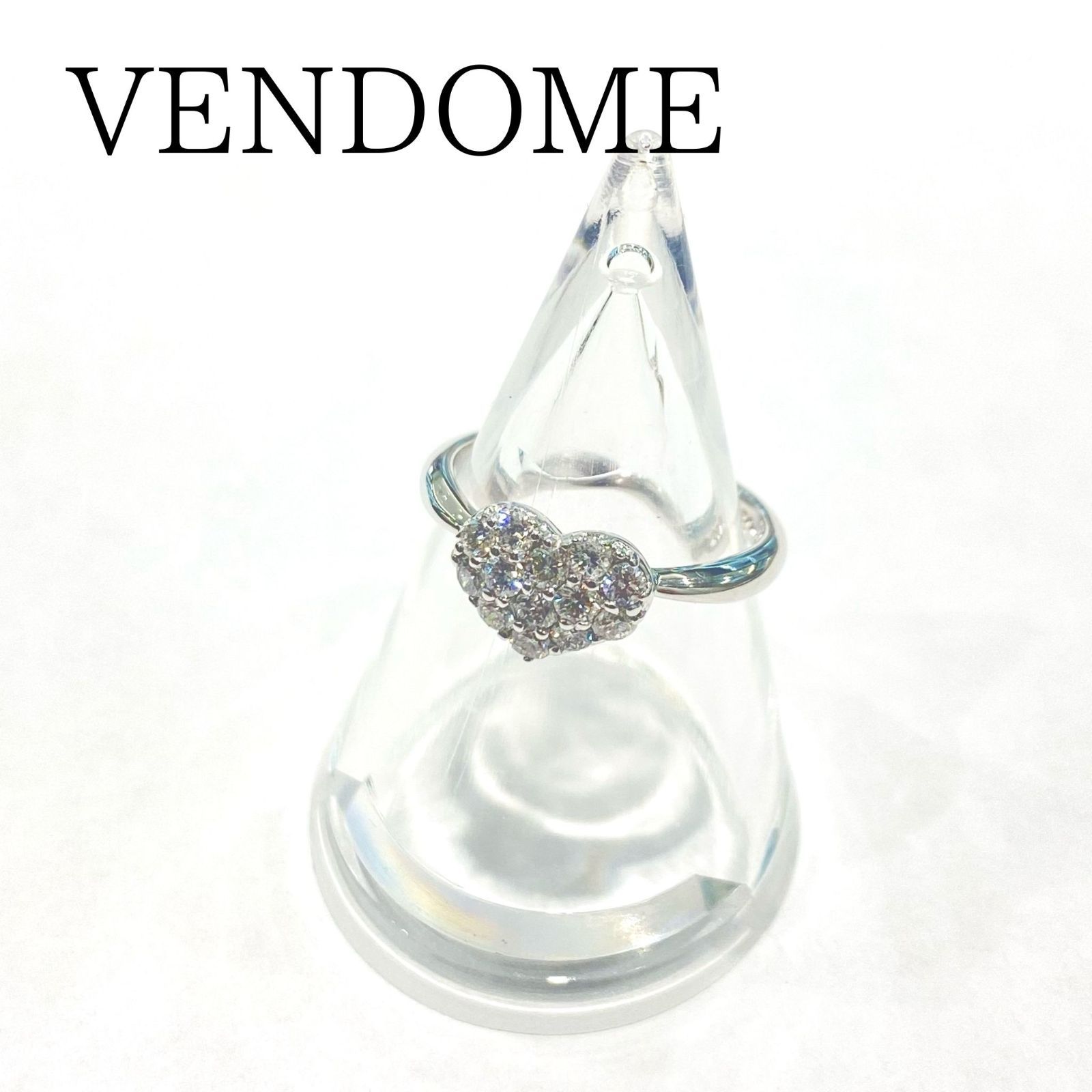 人気?VENDOME ヴァンドーム K18 ホワイトゴールド ダイヤモンド 0.39 