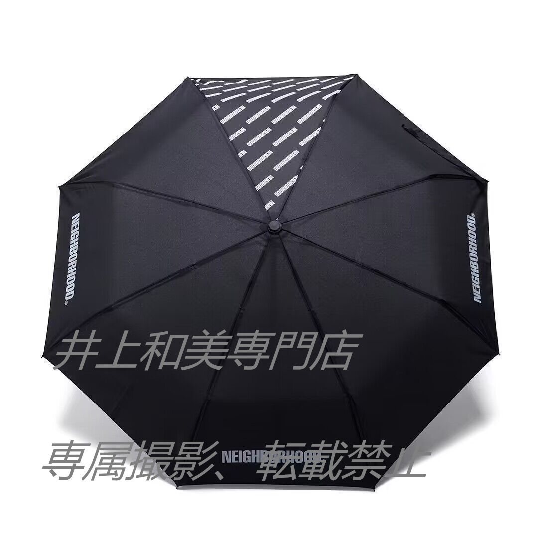NEIGHBORHOOD ブラック折りたたみ傘 NEIGHBORHOOD ブラック折りたたみ