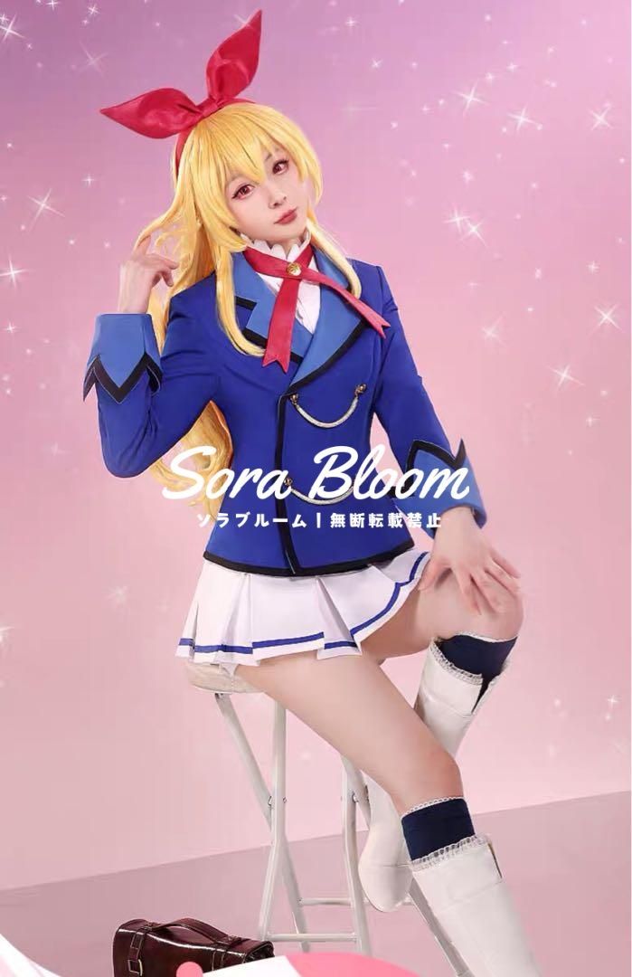 三分妄想 アイカツ 星宮いちご 制服 コスプレ衣装 ウィッグ 靴追加可