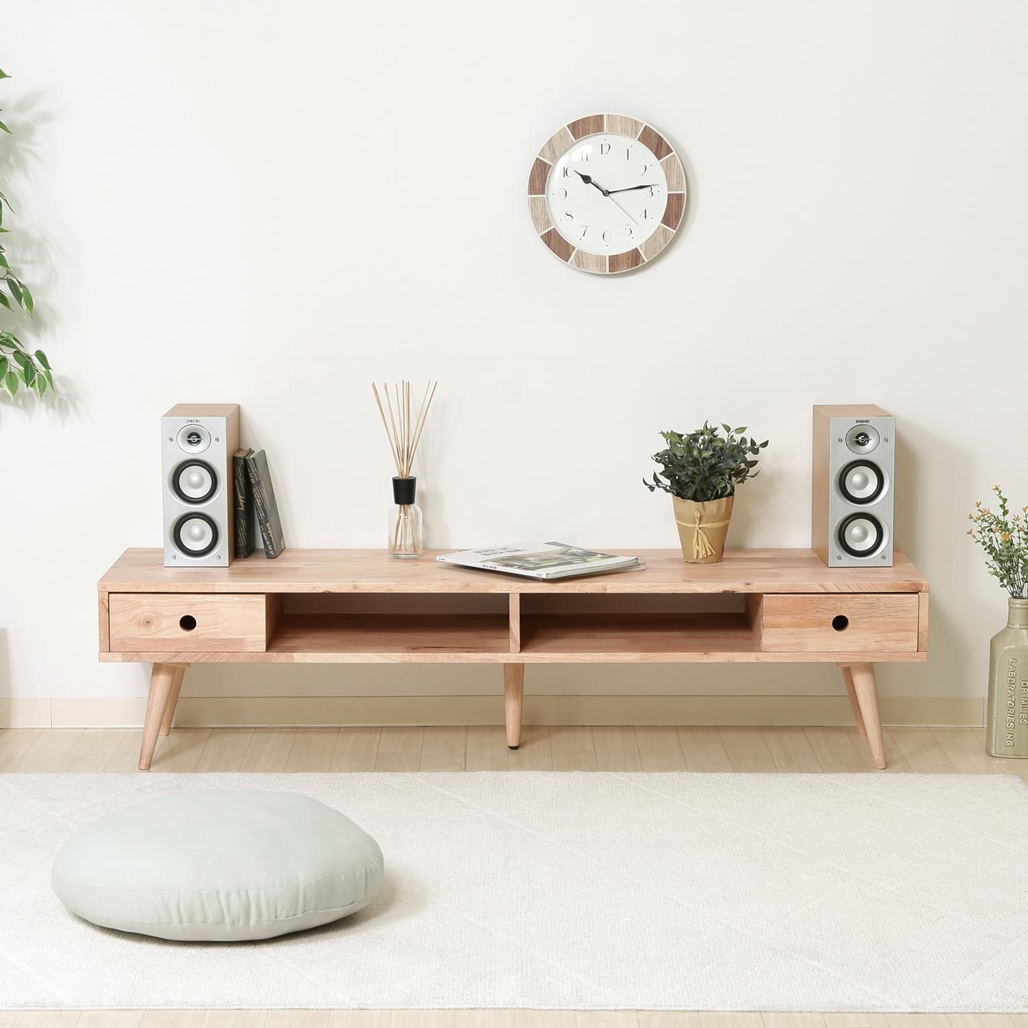 ラッキー ♪脚付き テレビボード 幅150cm テレビ台 TVボード 1人暮らし おしゃれ 姫系