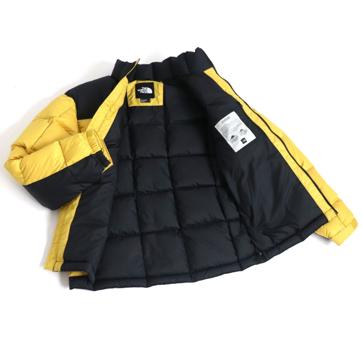 未使用品□THE NORTH FACE/ザ ノースフェイス M LHOTSE JACKET/ローツェ 700フィル ダウンジャケット バンブー黄色 S  日本未発売品 メンズ