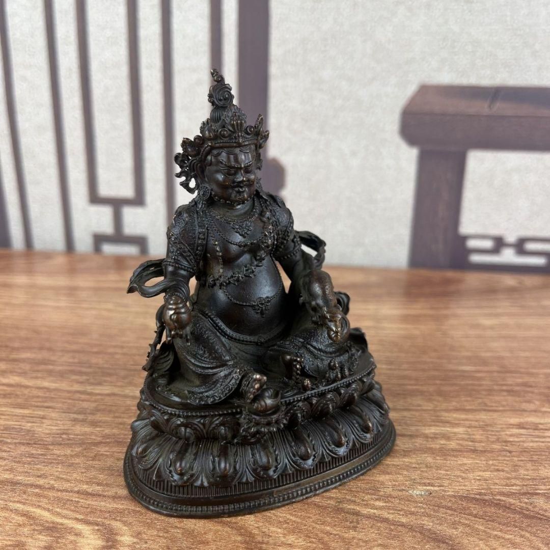 銅製 仏像 黄財神 居宅 開業 福神を 供養 開運 風水 工芸品 置物