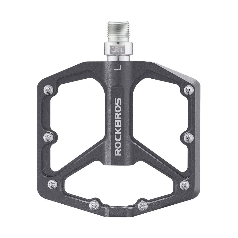 ロードバイク アルミ合金 mtb プラットフォーム フラットペダル 滑り止め 軽量 ベアリングシール 9/16 ROCKBROS(ロックブロス)自転車ペダル 2個セット