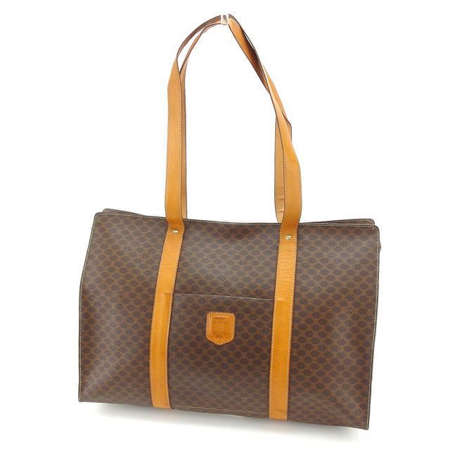 セリーヌ トートバッグ ワンショルダー マカダム ブラウン CELINE  T12803S 