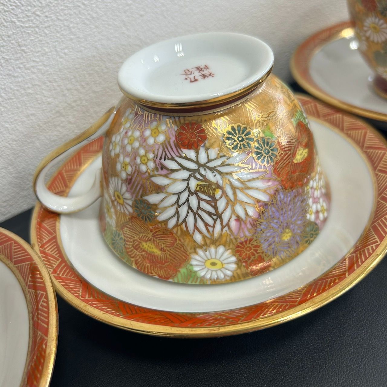 九谷焼 九谷祥隆 花詰 ティーカップ＆ソーサー 6客セット - Craft