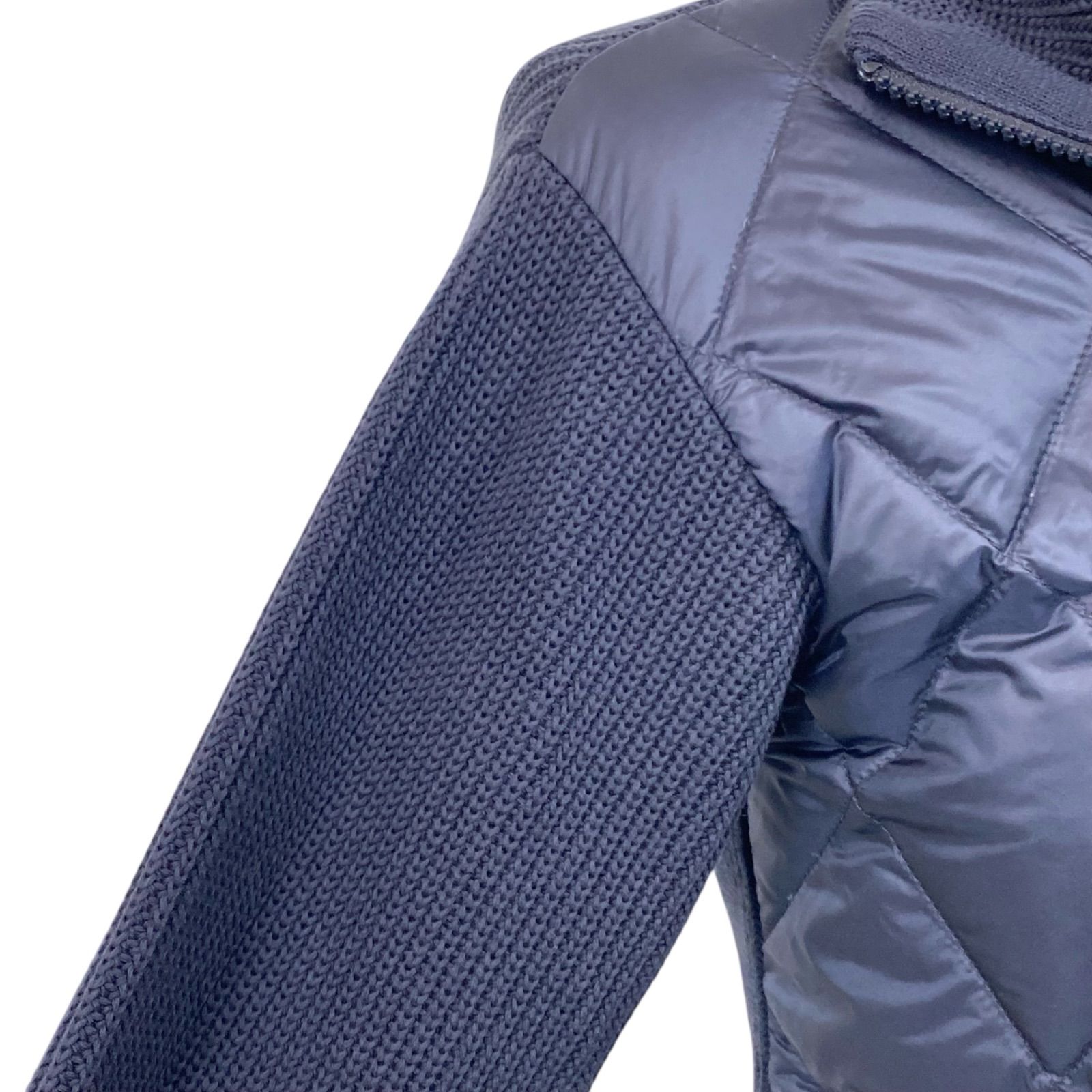 モンクレール　MONCLER ダウン ◇ほぼ未使用 モンクレール MONCLER ニットダウンジャケット 紺