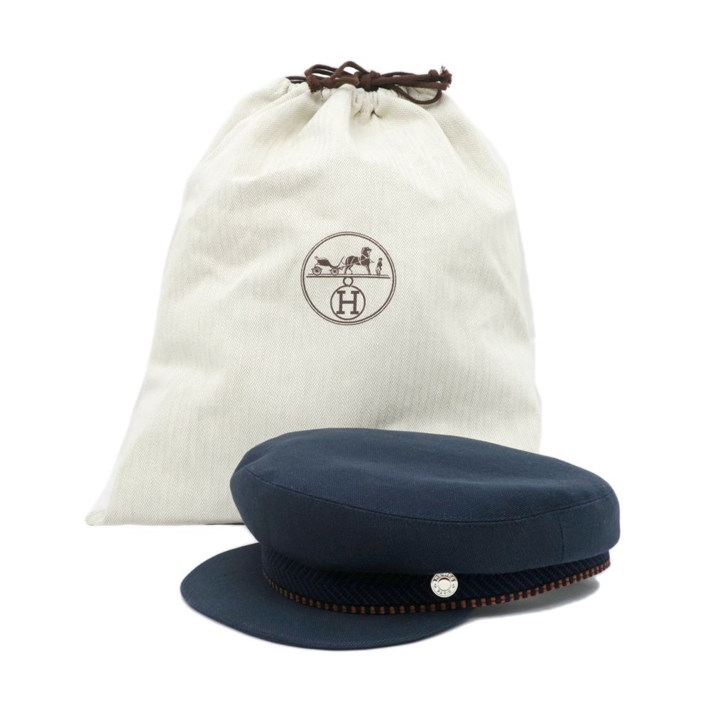 エルメス　セリエ　キャスケット　ネイビー 名東】エルメス キャスケット セリエ 帽子 ネイビー サイズ58