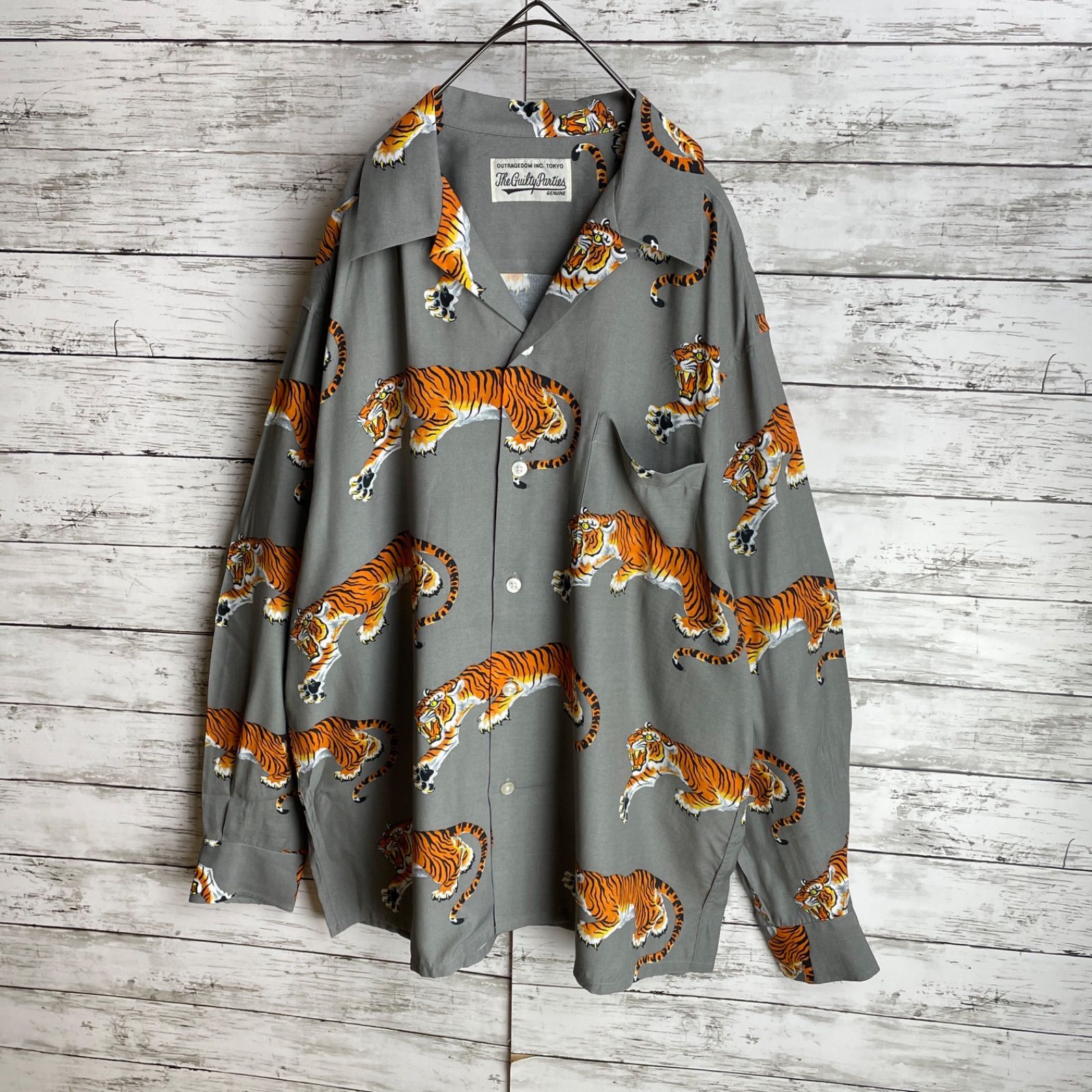 L WACKO MARIA TIM LEHI 長袖 ハワイアンシャツ 黒 美品 WACKO MARIA ワコマリア ×TIM LEHI L/S Hawaiian shirt ティム