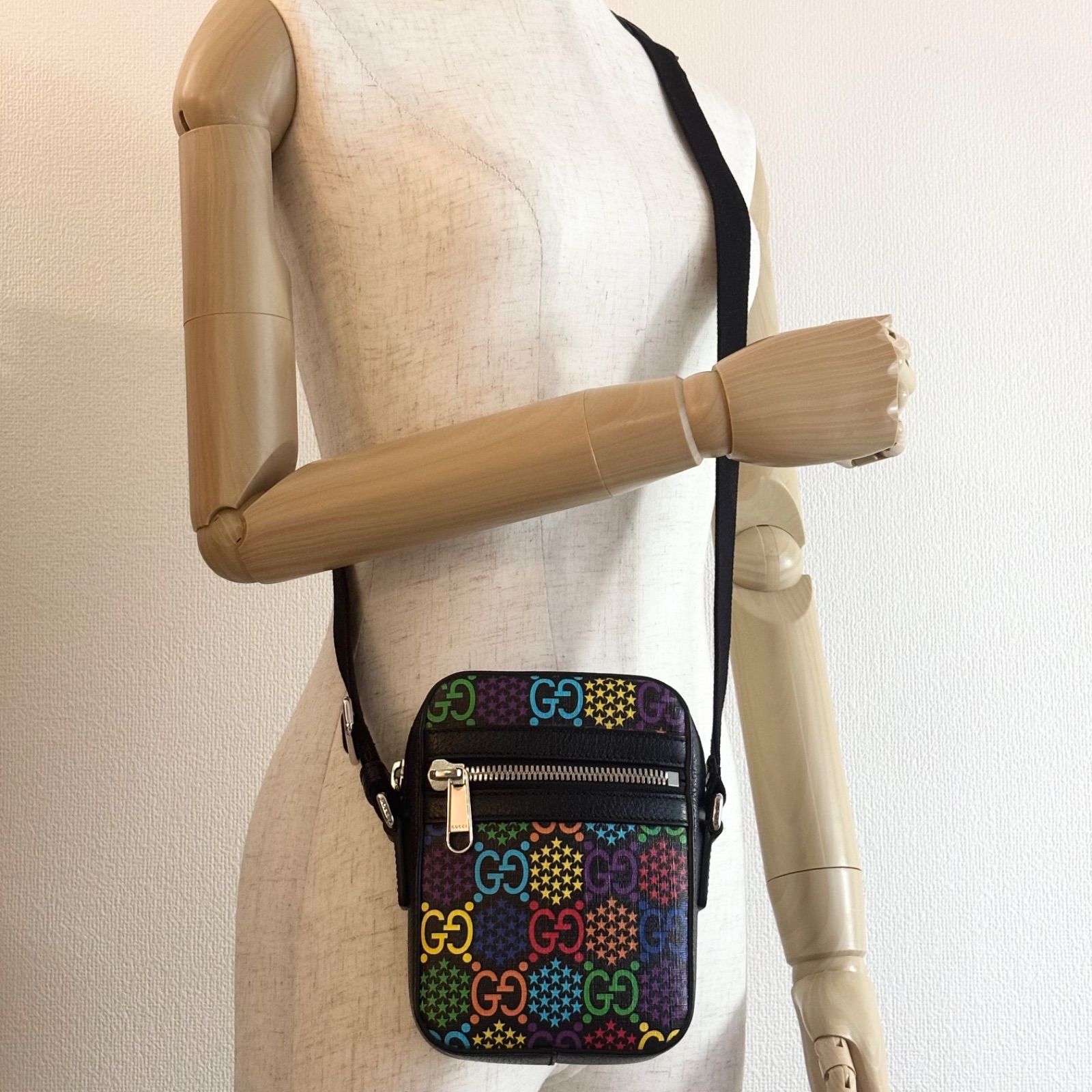 ★送料込★GUCCI GGサイケデリック ショルダーバッグ 美品 GUCCI グッチ GG サイケデリック ショルダーバッグマルチ