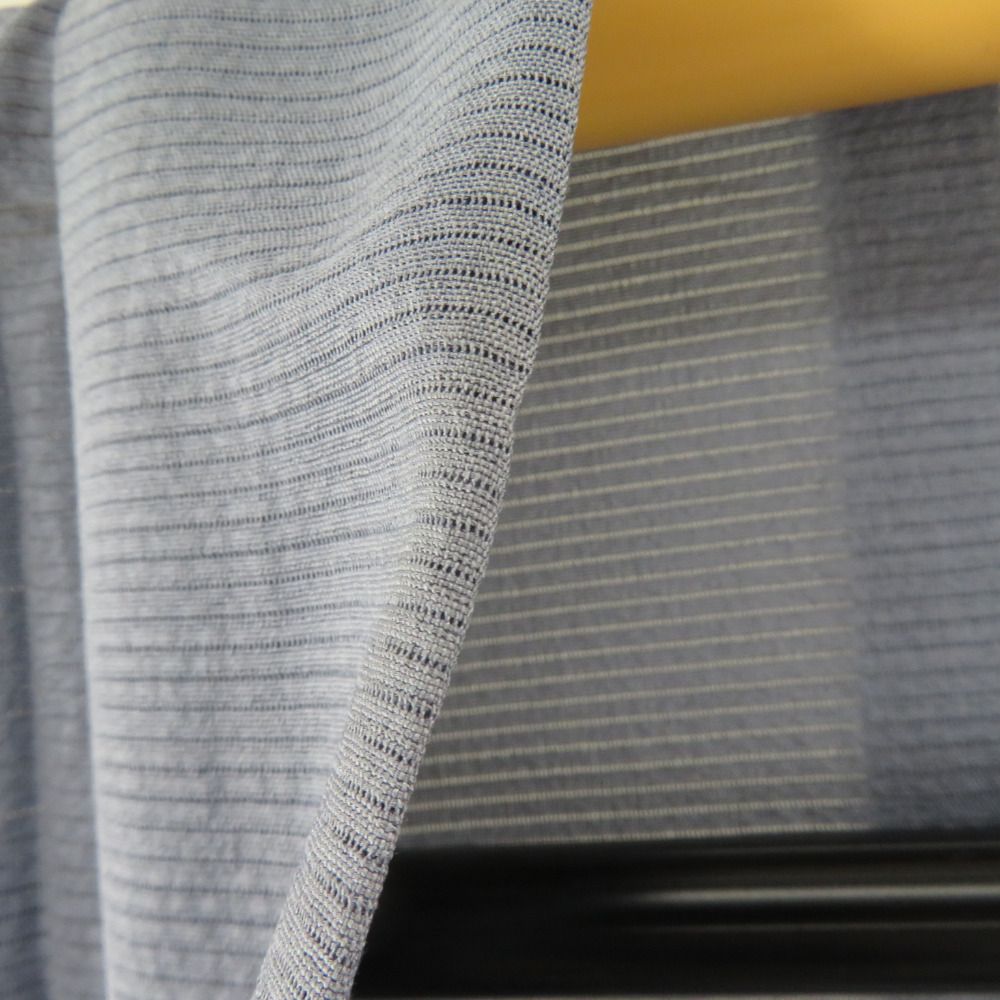 夏着物 色無地 絽 伊と幸 バチ衿 正絹 ブルーグレー 一つ紋 蔦紋 夏用