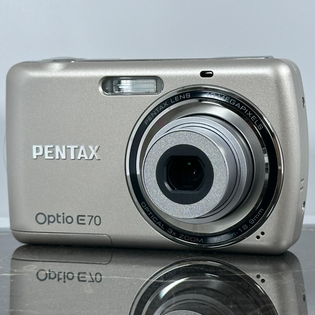 美品】PENTAX optio E70 単3電池駆動 コンデジ デジカメ 動作