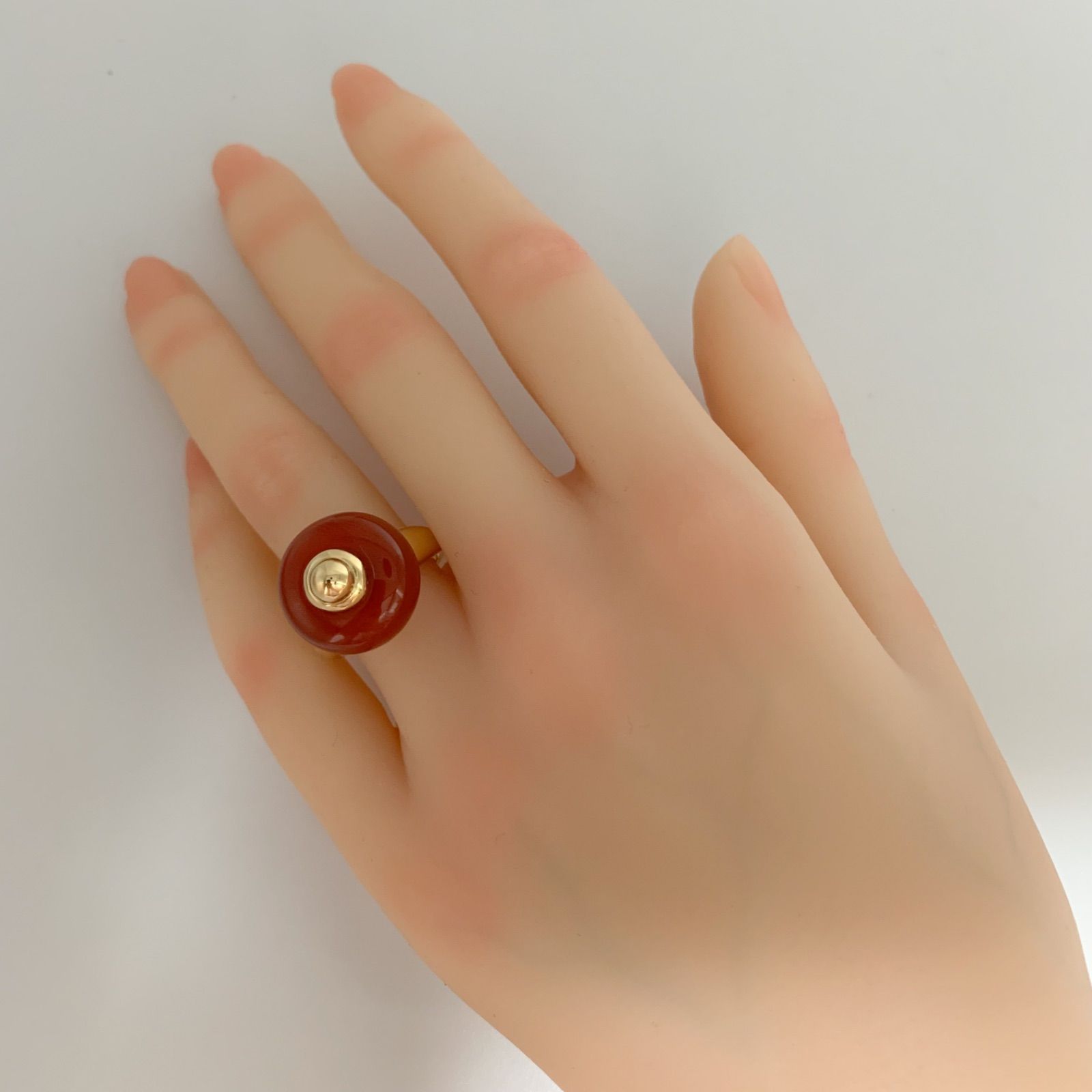 中古】アントニーニ ANTONINI メノウ瑪瑙 750 リング K18 アントニーニ  