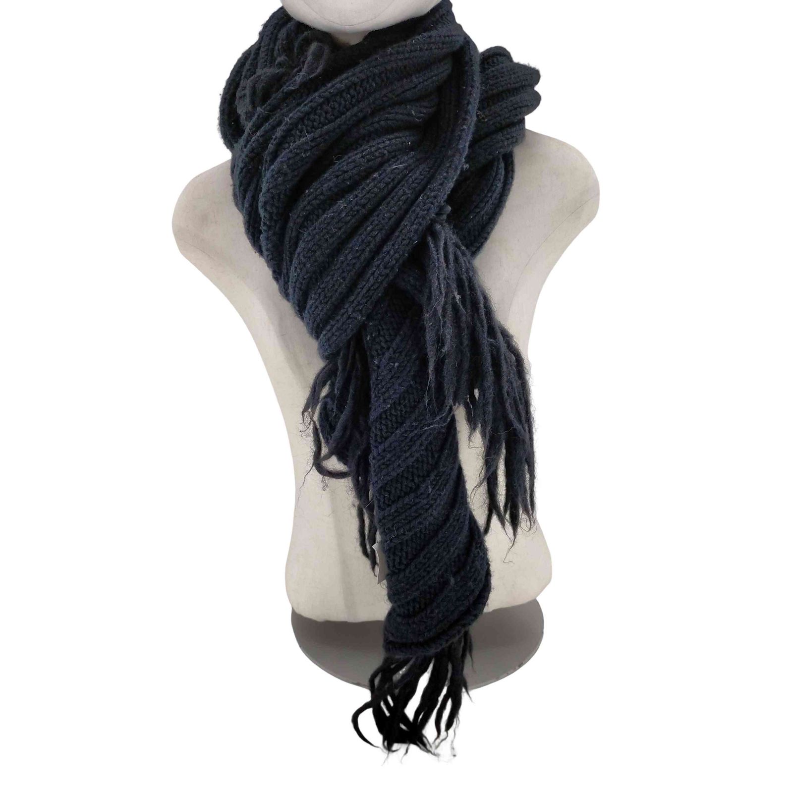 イッセイミヤケ フリンジデザイン マフラー グレー 赤 セット ISSEY