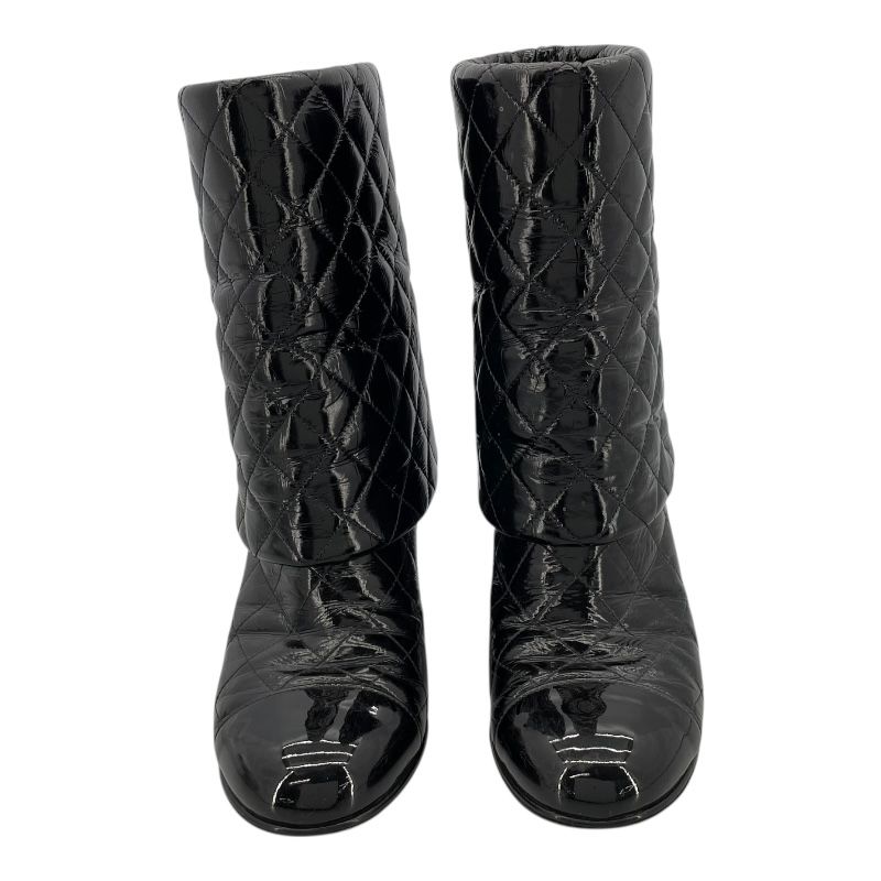 シャネル CHANEL ココマークキルティングブーツ G33209 ブラック レザー レディース ブーツ