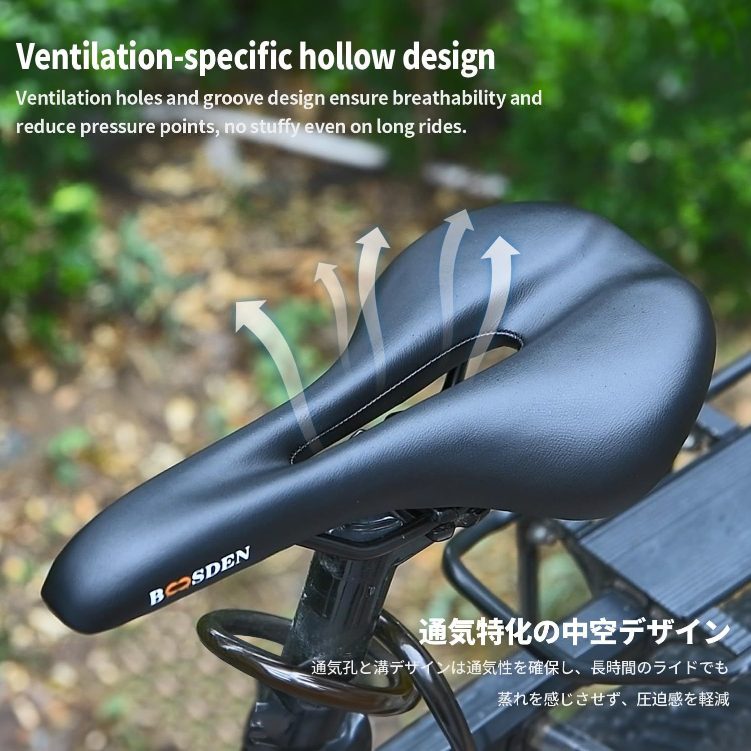 新品 BOOSDEN 自転車サドル ロードバイク/クロスバイクマウンテンバイク/普通自転車用サドル お尻が痛くない 穴あき 軽量 防水 低反発 通気性  衝撃吸収 男/女性向け - メルカリ