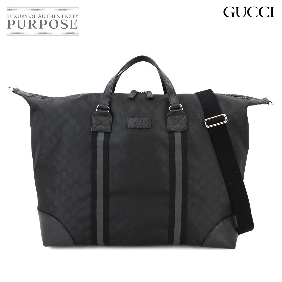 未使用級 GUCCI 2way ボストンバッグ GG ナイロン レザー ブラック 楽天市場】【未使用 展示品】 グッチ GUCCI ダブルG 2way