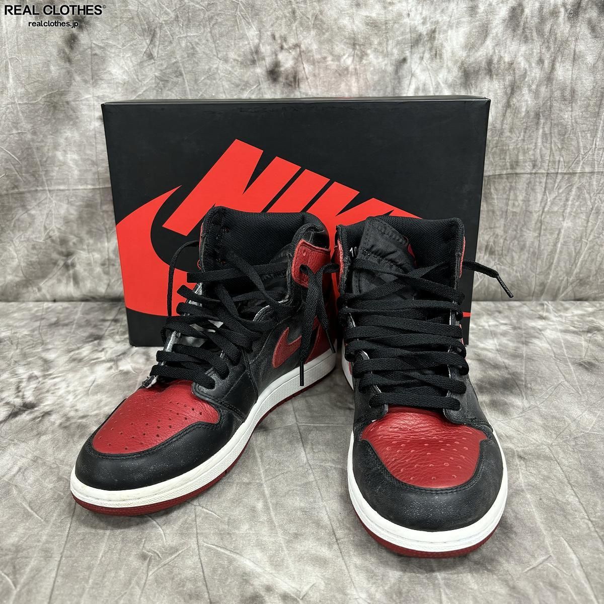 NIKE/ナイキ AIR JORDAN 1 RETRO HIGH OG BRED BANNED エアジョーダン1 ブレッド バーンド  555088-001/28.0 - メルカリ