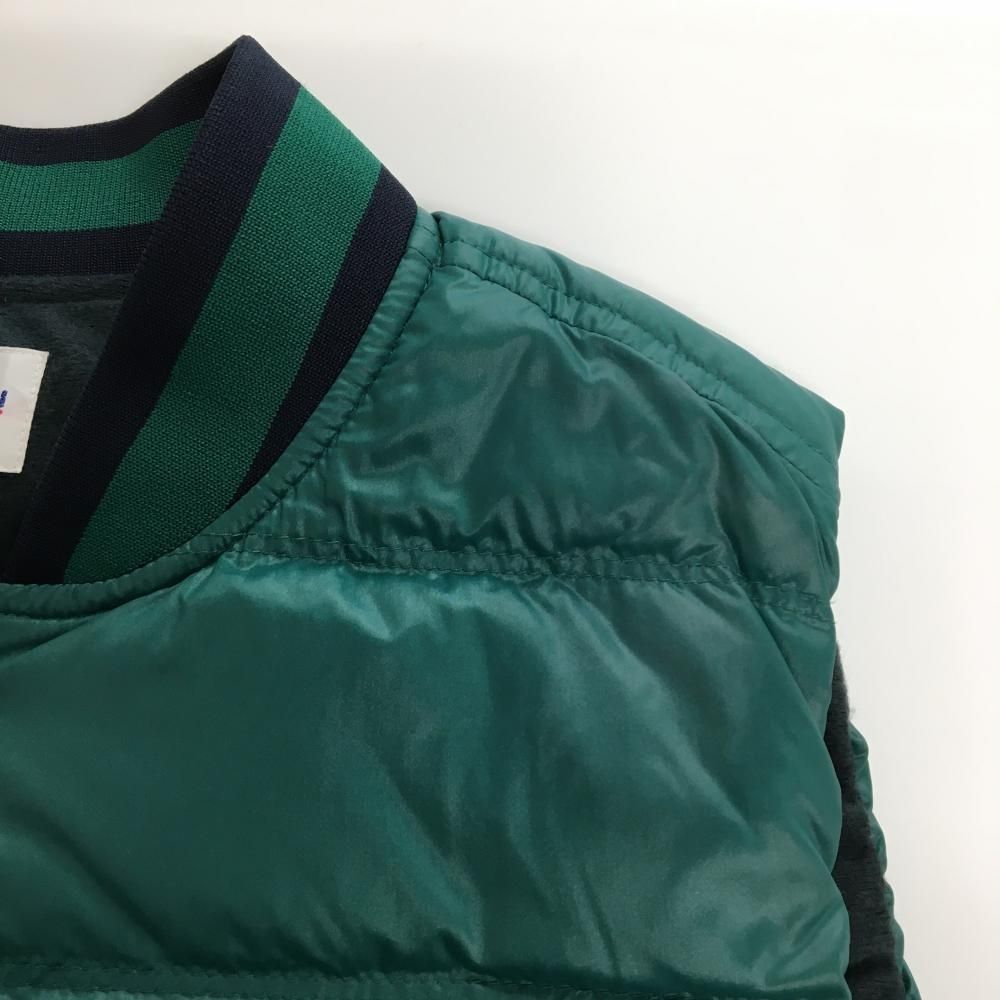 ダウンベスト グリーン×ネイビー