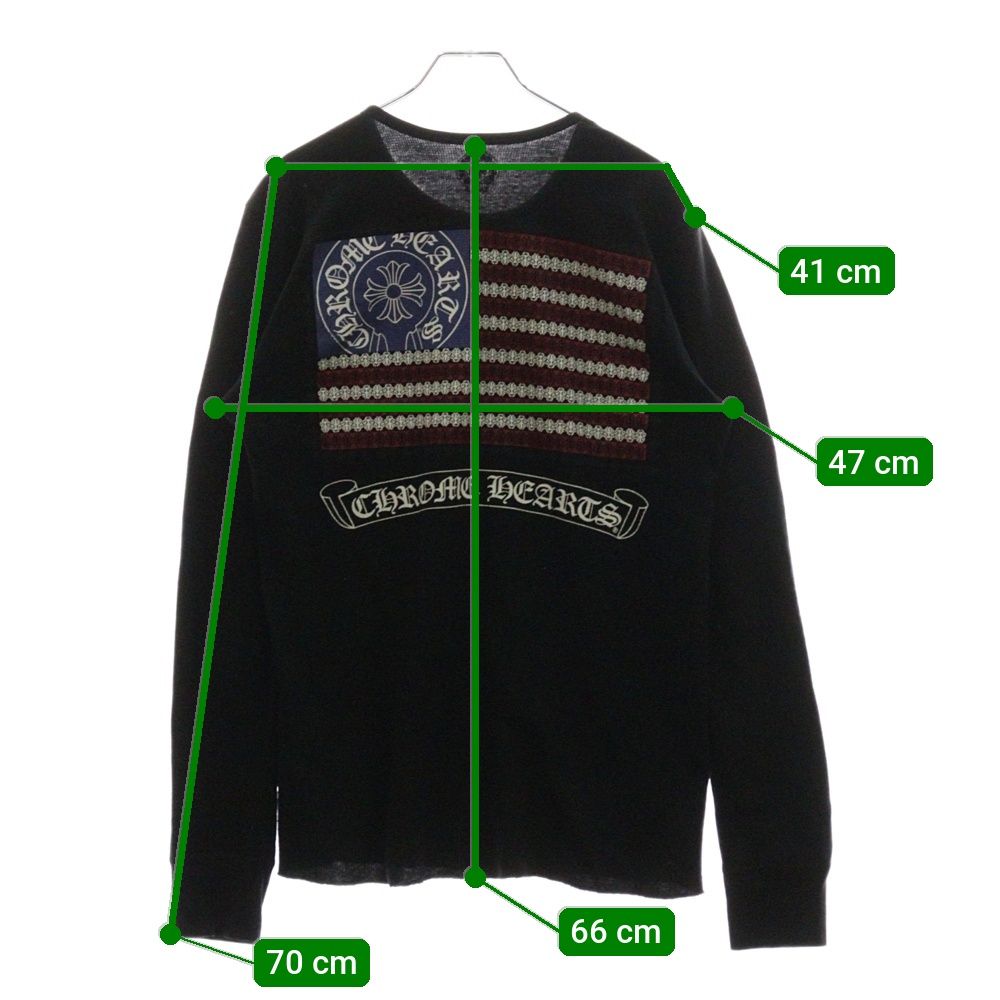 CHROME HEARTS (クロムハーツ) Thermal L/S 星条旗 プリント