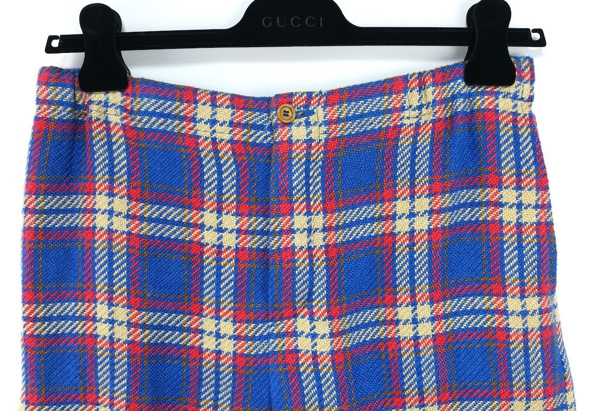 新品 GUCCI エンブロイド カリフラワー チェック ハーフパンツ 48 GUCCI グッチ ショーツ ショートパンツ 48サイズ uverworld