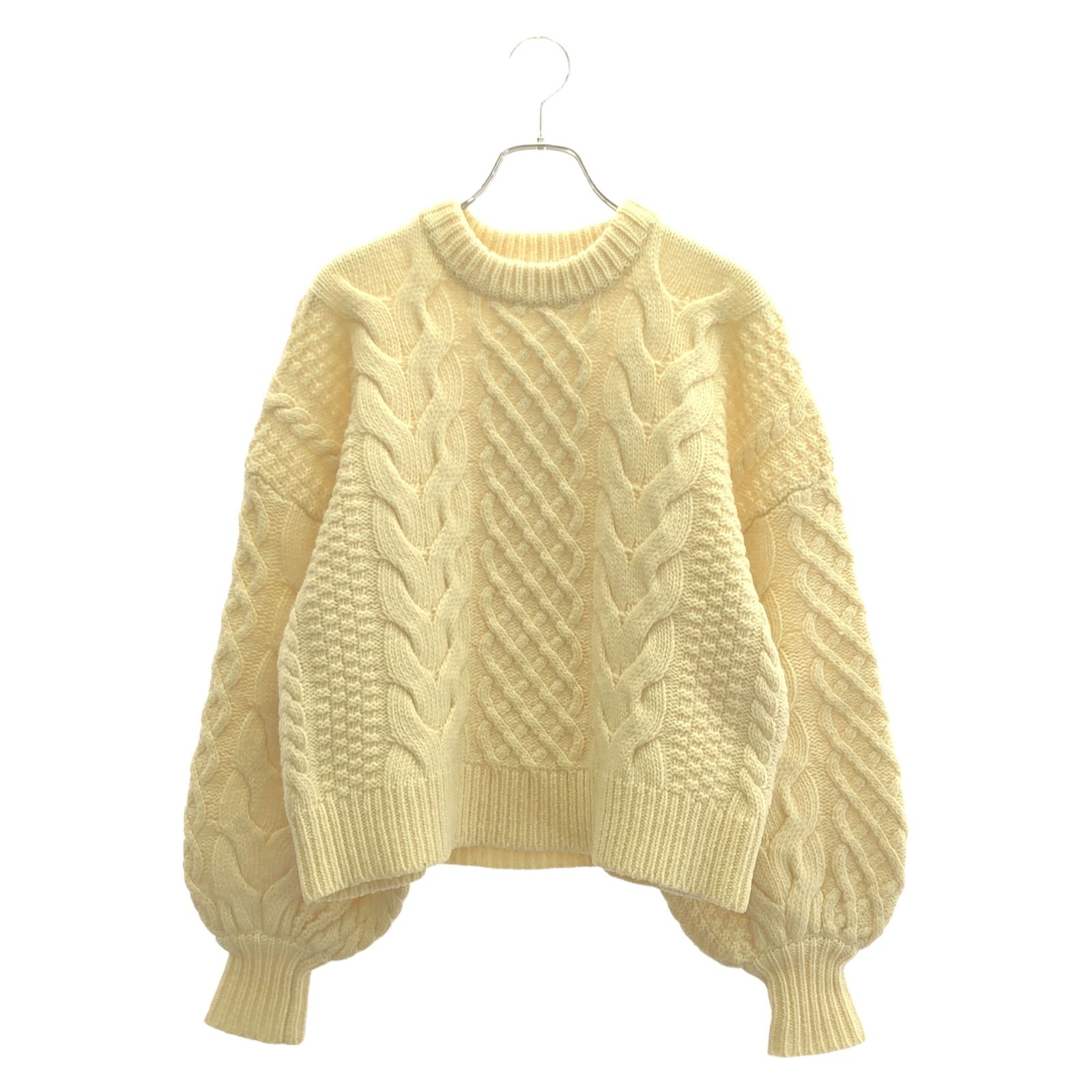 クラネ CLANE ニット ニット アイボリー ウール ニット レディース Used B