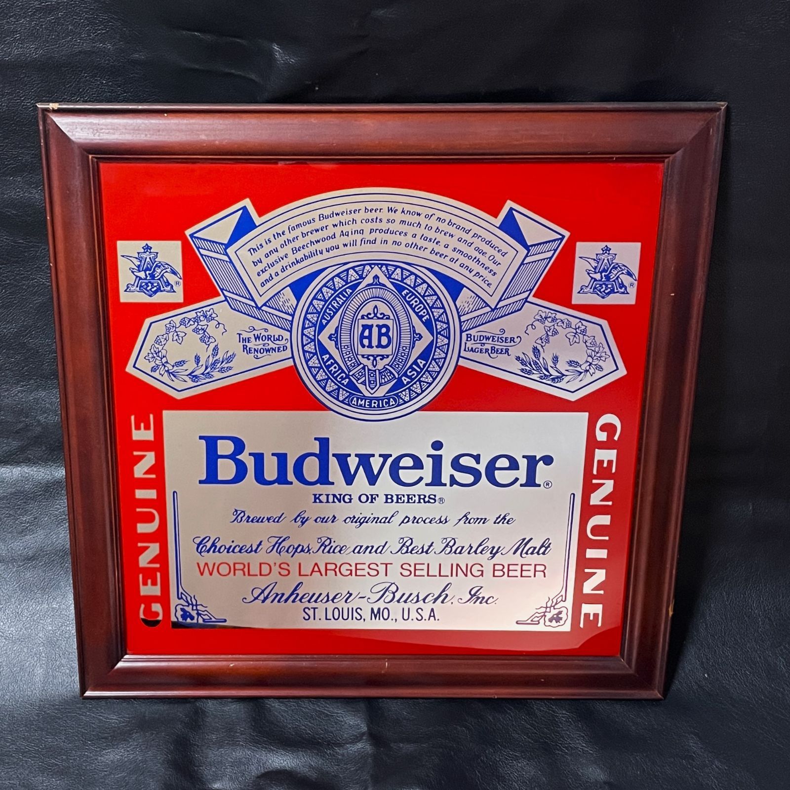 バドワイザー Budweiser パブミラー ヴィンテージアンティークガレージ 