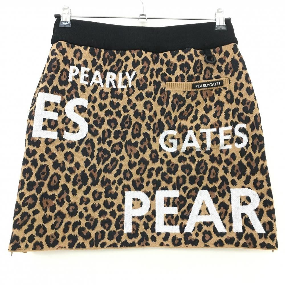 パーリーゲイツニットスカートレオパード柄