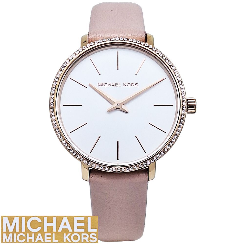 マイケルコース 腕時計 レディース 時計 レザー ピンク系 MICHAEL KORS MK MK2803 MK-2803 プレゼント ギフト 女性用 カジュアル 通勤 通学 無料ラッピング可