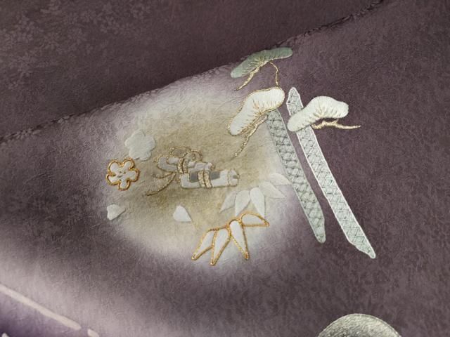 平和屋着物○中国三大刺繍 蘇州刺繍 総刺繍 駒刺繍 訪問着 宝尽くし