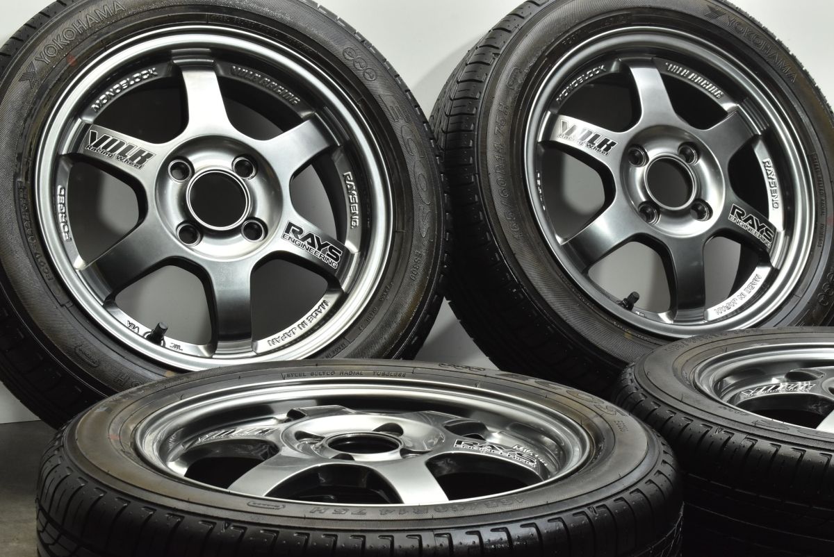 たくあん RAYS VOLK RACING 14インチホイール 鍛造 美品】RAYS VOLK Racing TE37 14in 5J +45 PCD100 165