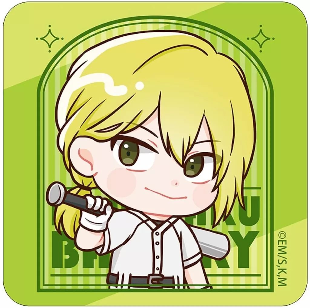 中古】バッジ・ビンズ 藤堂葵 スクエア缶バッジ 「忘却バッテリー